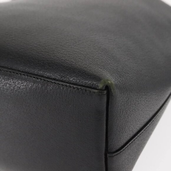 GUCCI Bamboo Shoulder Bag Leather Black Gold 001 2113 1880 Auth 147949 - Picture 5 of 16